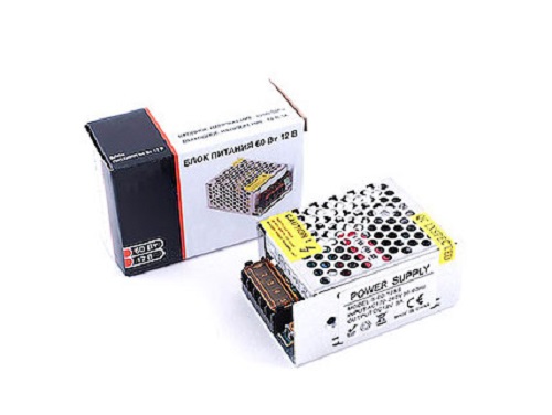 Блок питания для светодиодной ленты SW-Group 12В 5А 60Вт S-60-12 фото Блок питания для светодиодной ленты SW-Group 12В 5А 60Вт S-60-12 картинка